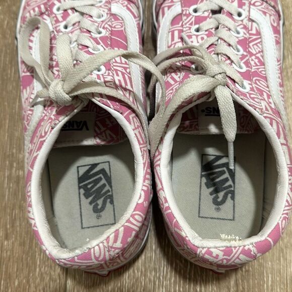Vans Of The Wall Womens Pink‎ Doheny Canvas Lace Up Sneaker Shoes Size 11 - Picture 5 of 8